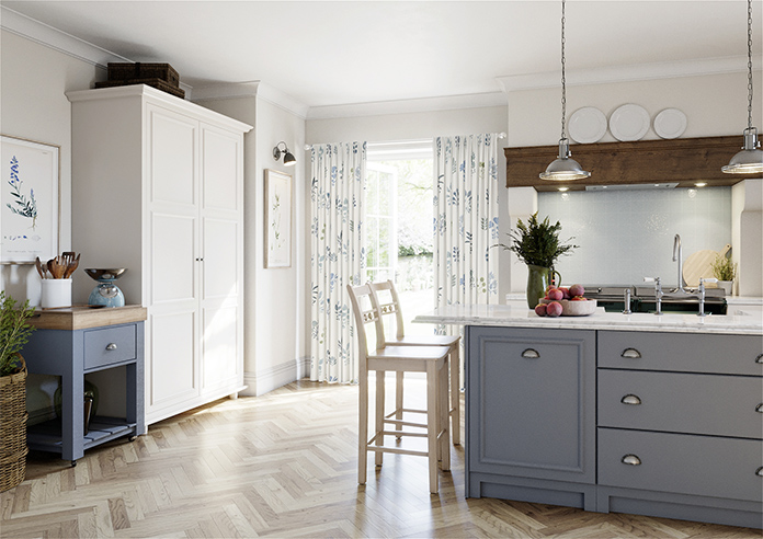 Botanical Velvet, River Blue - Made to Measure Curtains - Image 7